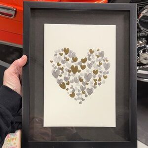 Heart Art Print in Black Frame